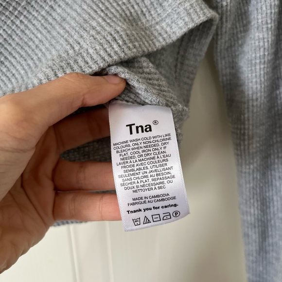 Tna Gray Waffle hooded shirt - Picture 7 of 9